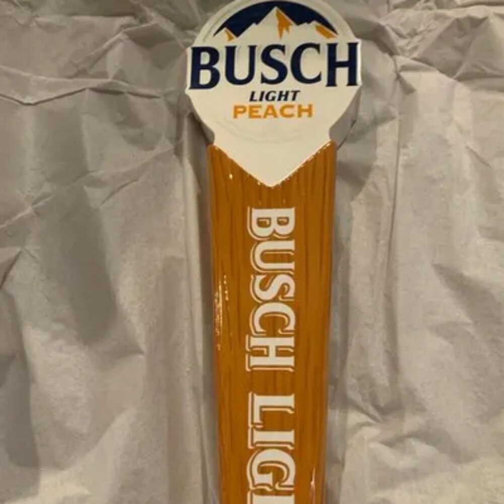 Rare Busch Light Peach Tap Handle:‎ Bar Decor, Man Cave